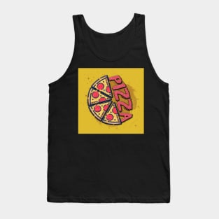 Pizza favorite food italian fast food in orange Tank Top